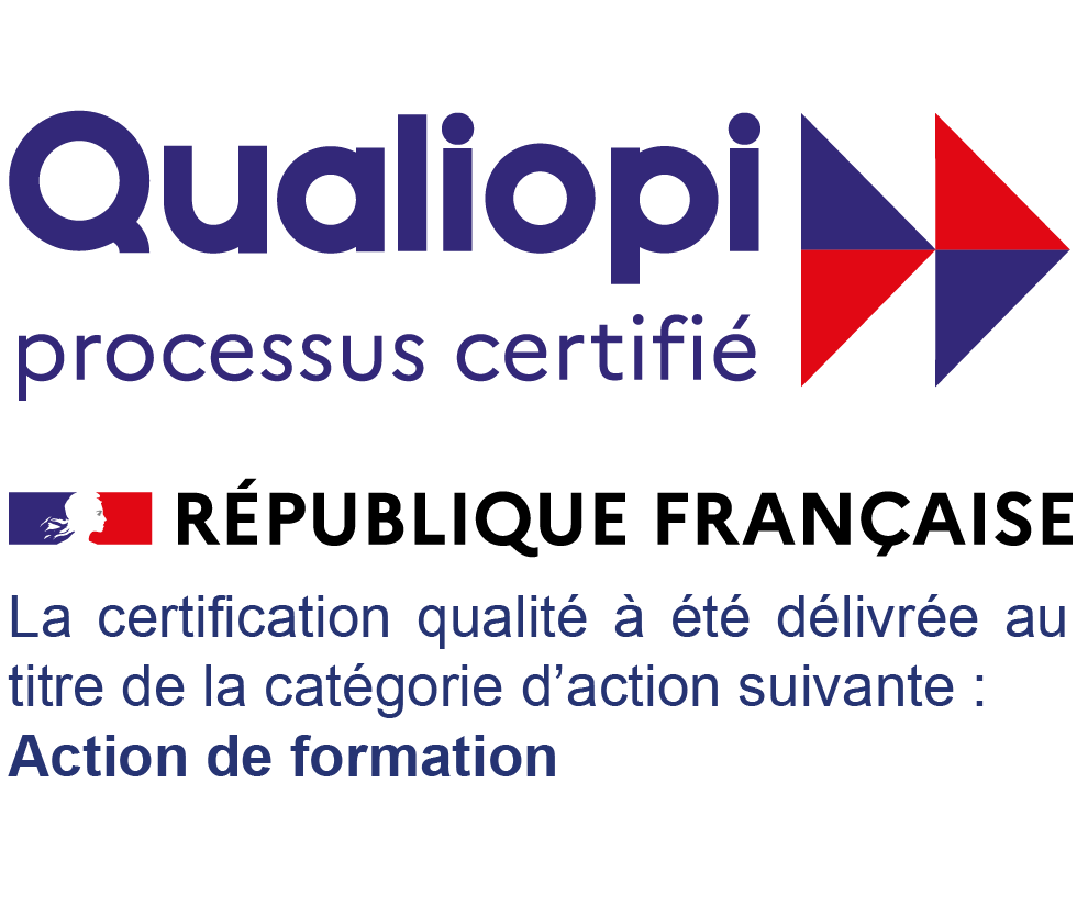 Logo Qualiopi — processus certifié, Action de formation